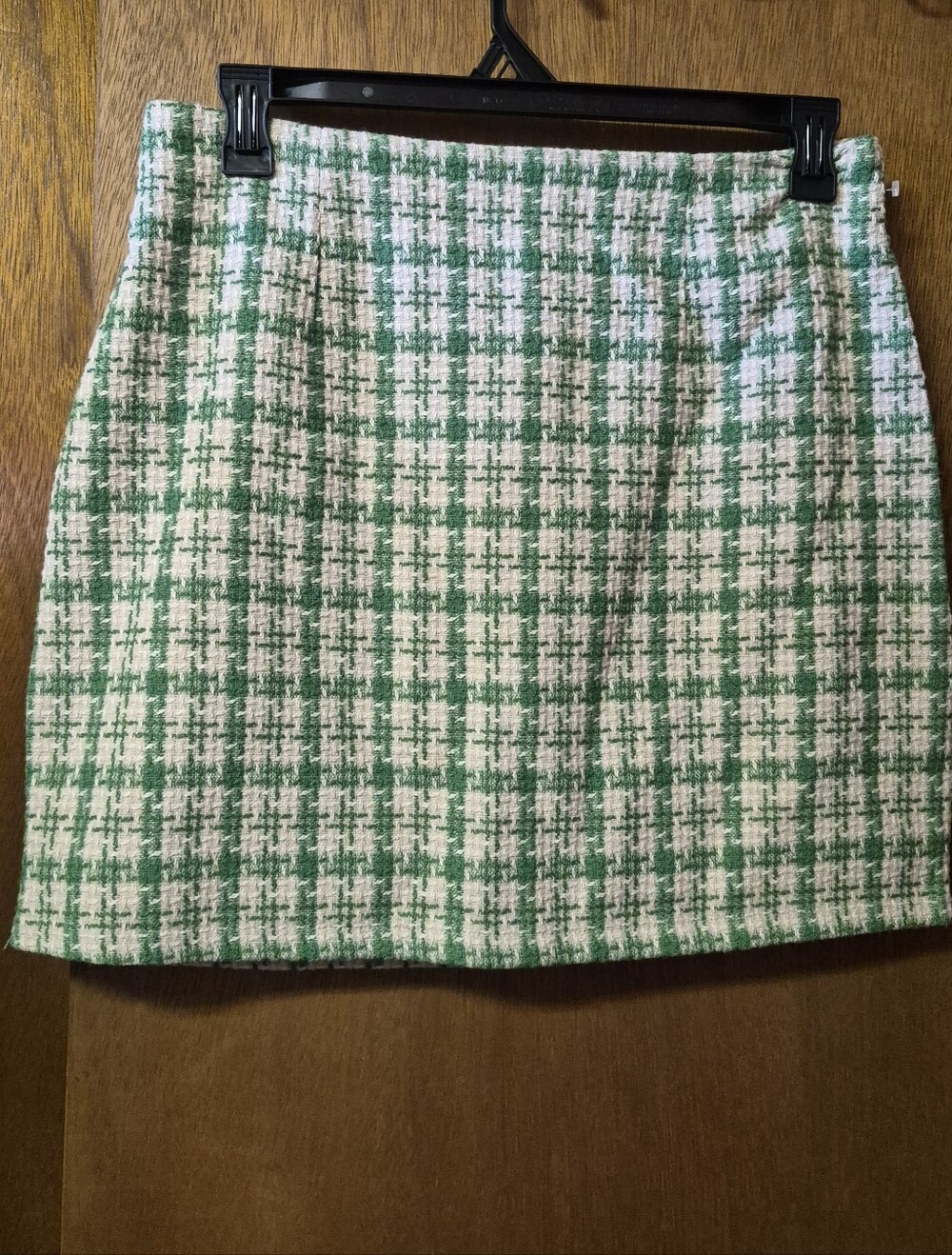Molly Green Plaid Tweed High Waisted Mini Skirt L Clueless Academia Christmas